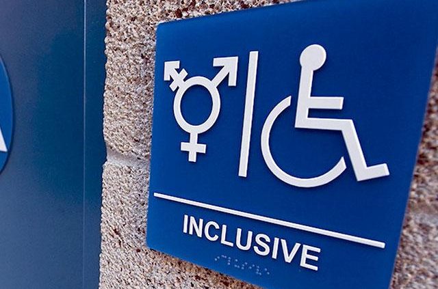 Inclusive bathroom sign
